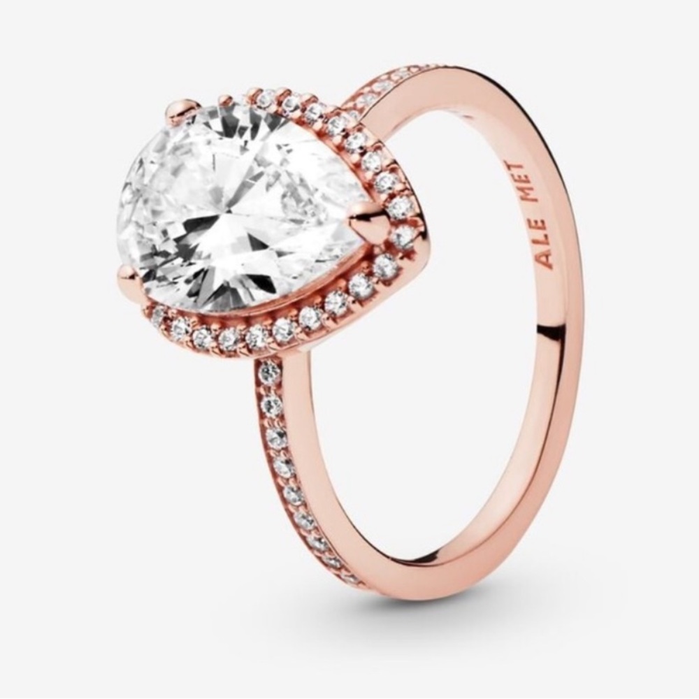 Pandora Teardrop Rose Gold size 7 ring
